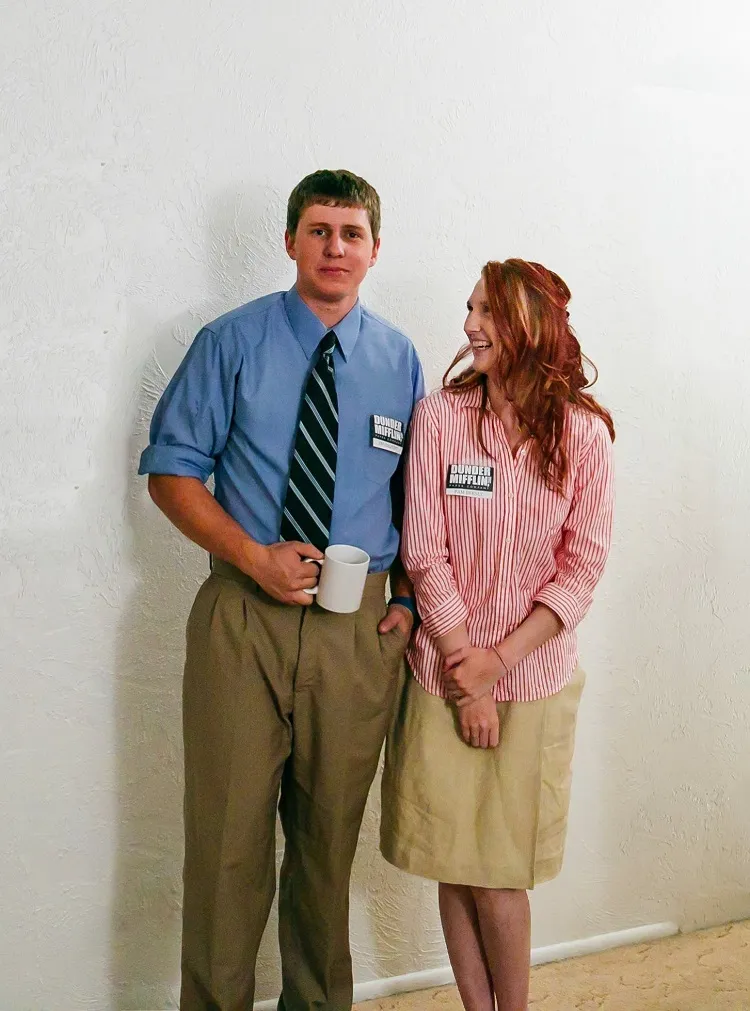 easy costumes with normal clothes for couples jim and pam from the office