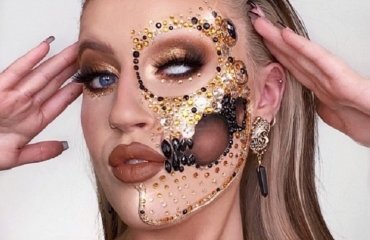 easy step by step glam skeleton makeup tutorial