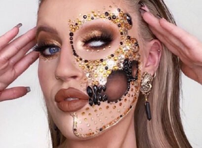 easy step by step glam skeleton makeup tutorial