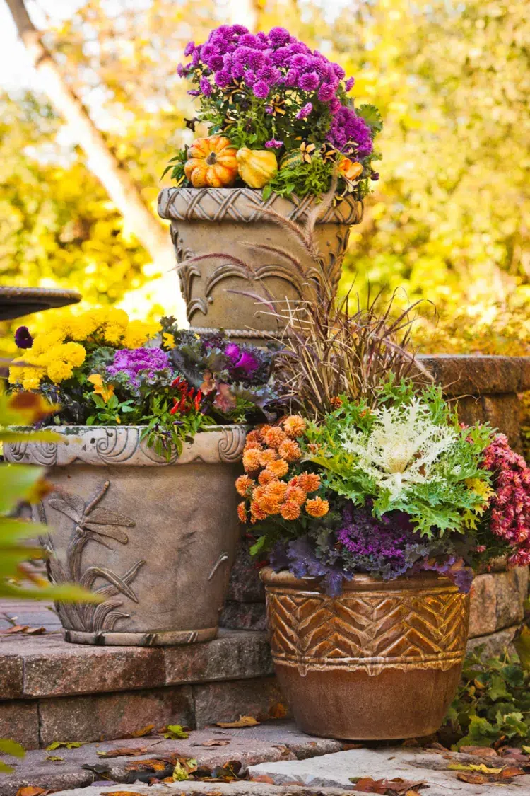 fall planters ideas outdoor decoration