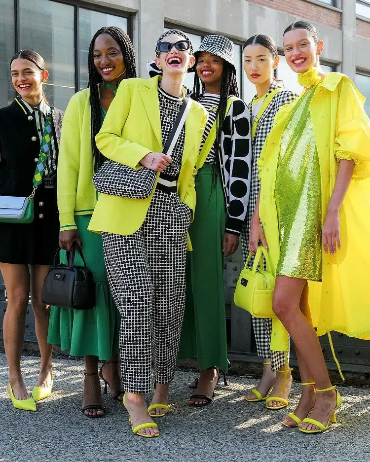 fashion week kate spade green pantone color fall 2023