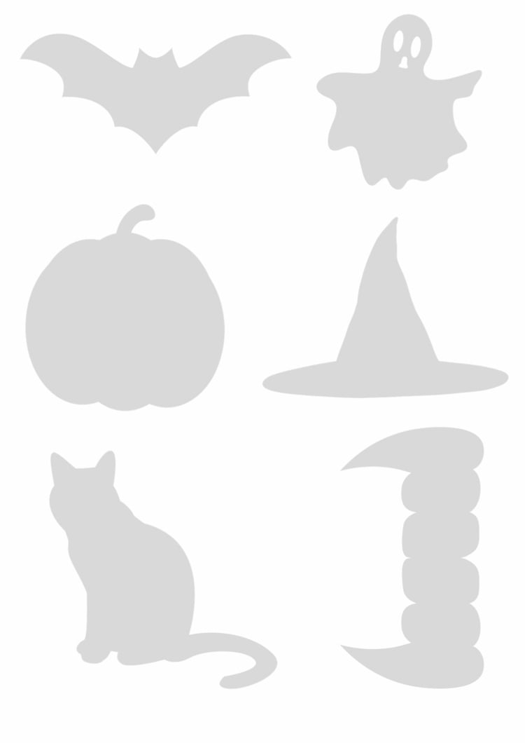 free template halloween motifs cupcake decoration