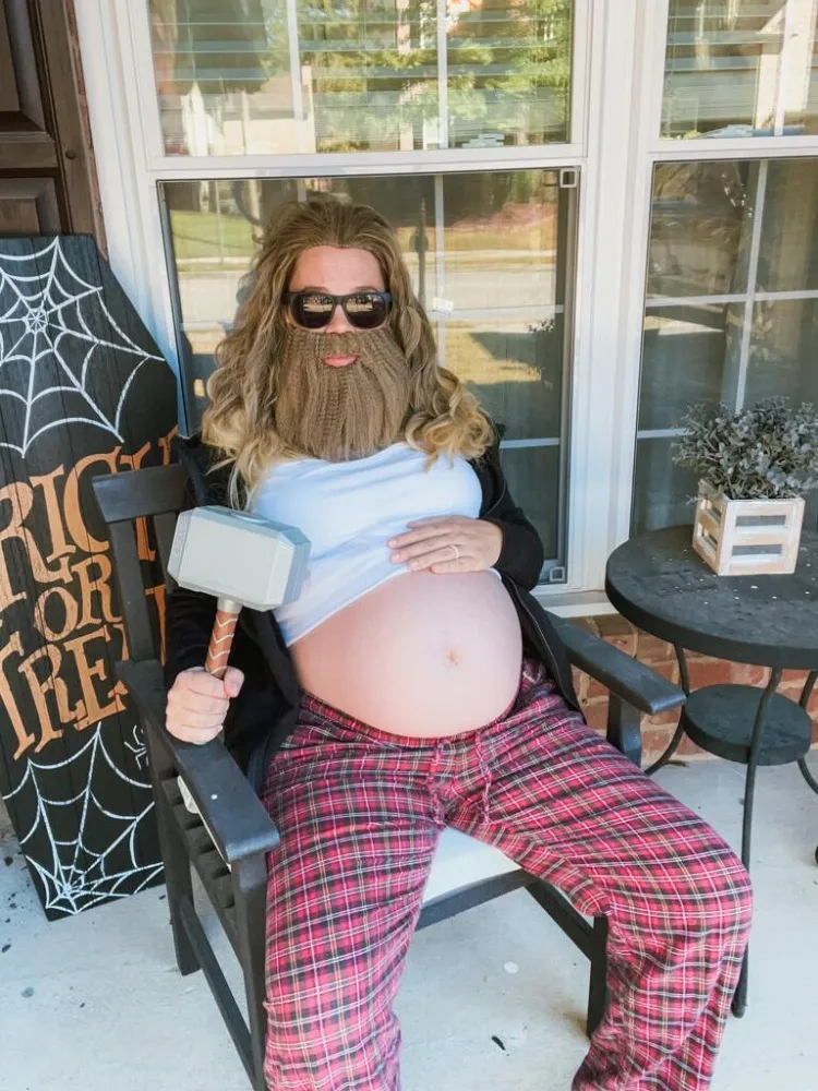 fun maternity costume halloween 2023 fat thor