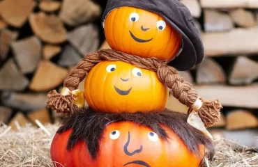 funny pumpkin face painting