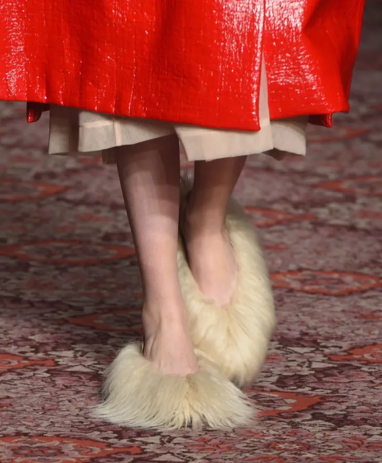 furry heels ugly fashion shoe trend fall 2023
