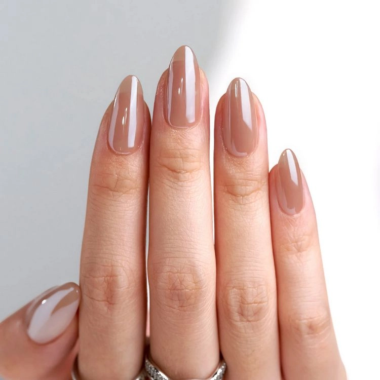 glazed shiny nails