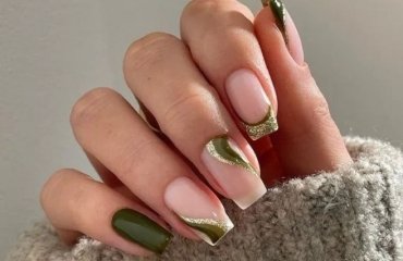 green nail art ideas manicure trend fall winter 2023 2024