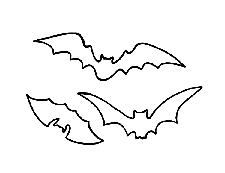 halloween template to print bats