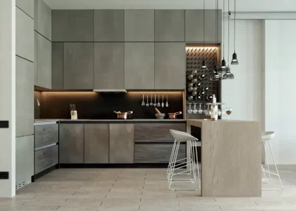 how to design a long length open kitchen modern lounge trend 2023