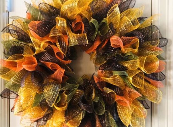 how to make deco mesh fall wreath step by step guide 2023
