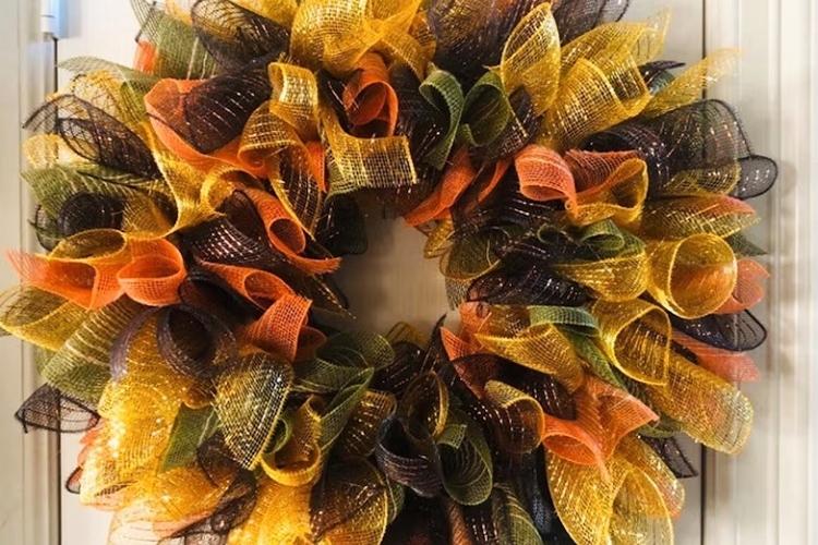 how to make deco mesh fall wreath step by step guide 2023