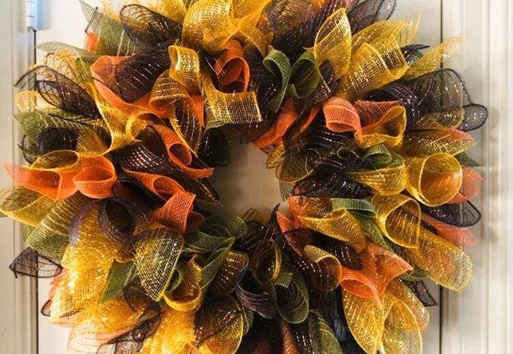 how to make deco mesh fall wreath step by step guide 2023