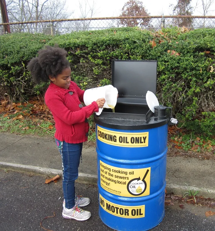 how to recycle used cooking oil dispose in a special container to repurpose for fuel