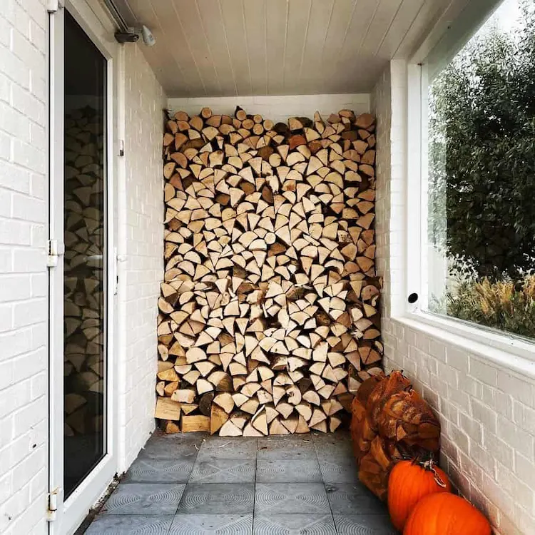 how to store firewood outdoors exterior decor