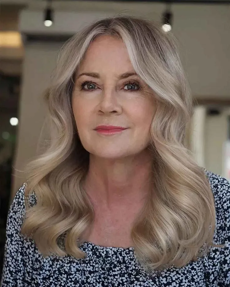 lightly layered haircut for older women over 50
