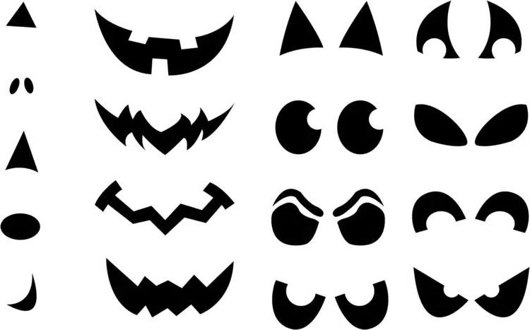 make halloween bag free templates faces to print