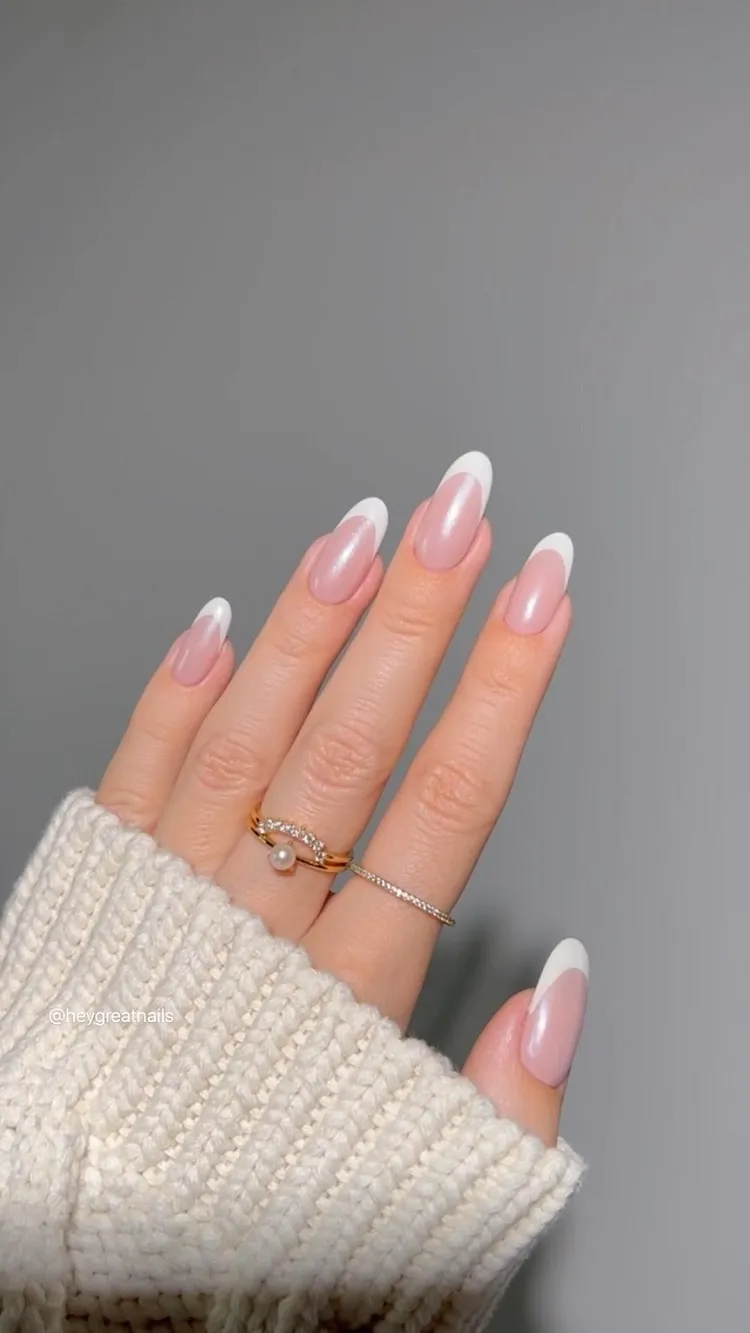 matte glazed french tips old money nails fall trends