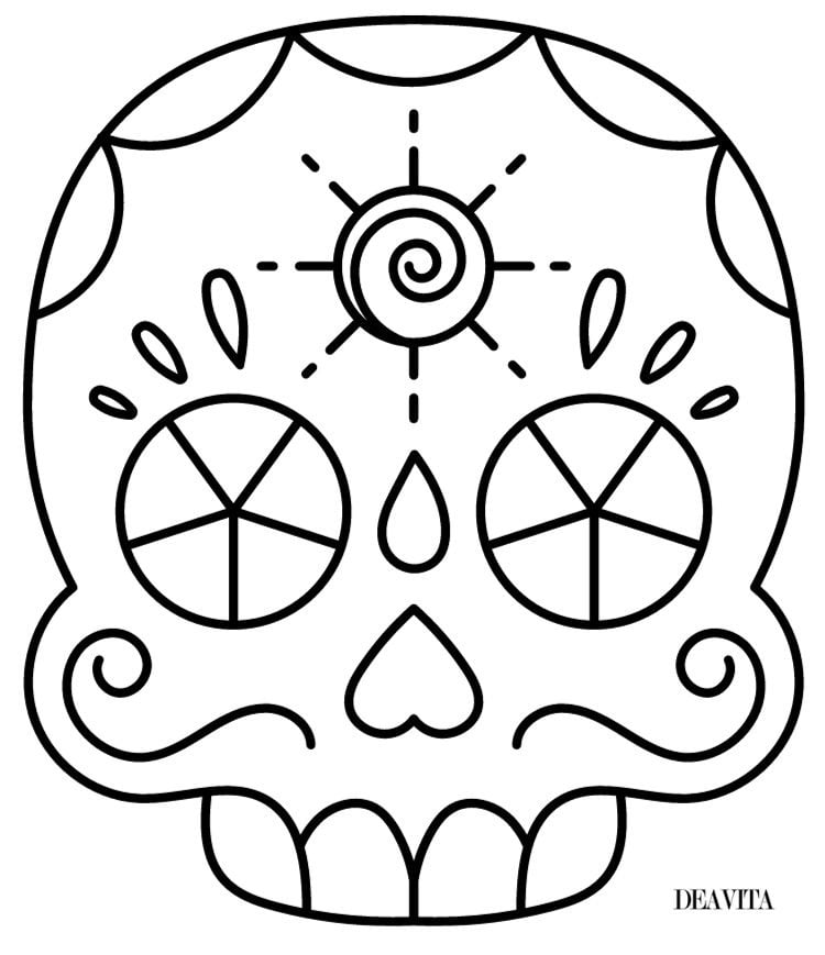 mexican mask to color and decorate to make a unique halloween costume