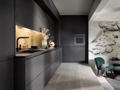 modern kitchen 2023 l design black narrow plan open to the living room decor design ideas