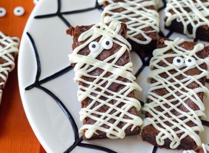 mummy pumpkin brownies easy healthy halloween treats snacks