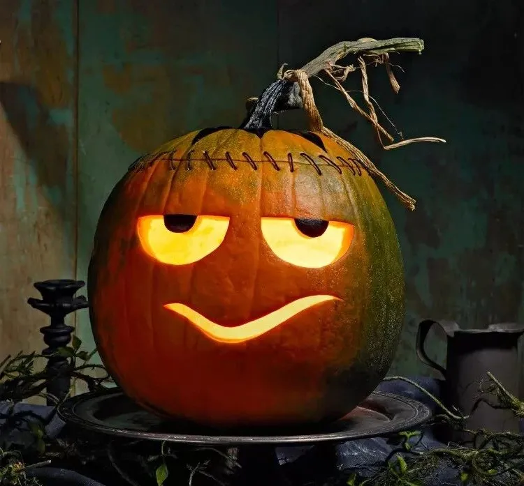 pumpkin face carving motives for lantern craft for children
