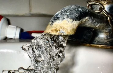 remove limescale from taps scrub off the buildup