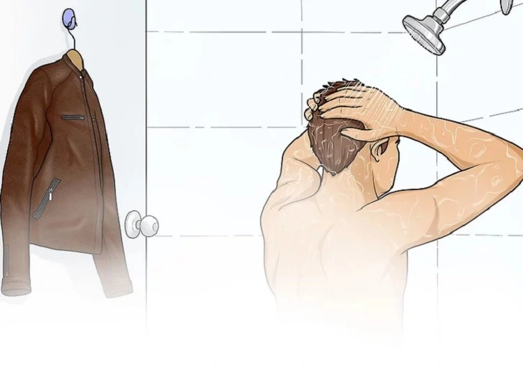 remove wrinklees from leather jacket in the shower hot steam methods ideas easy