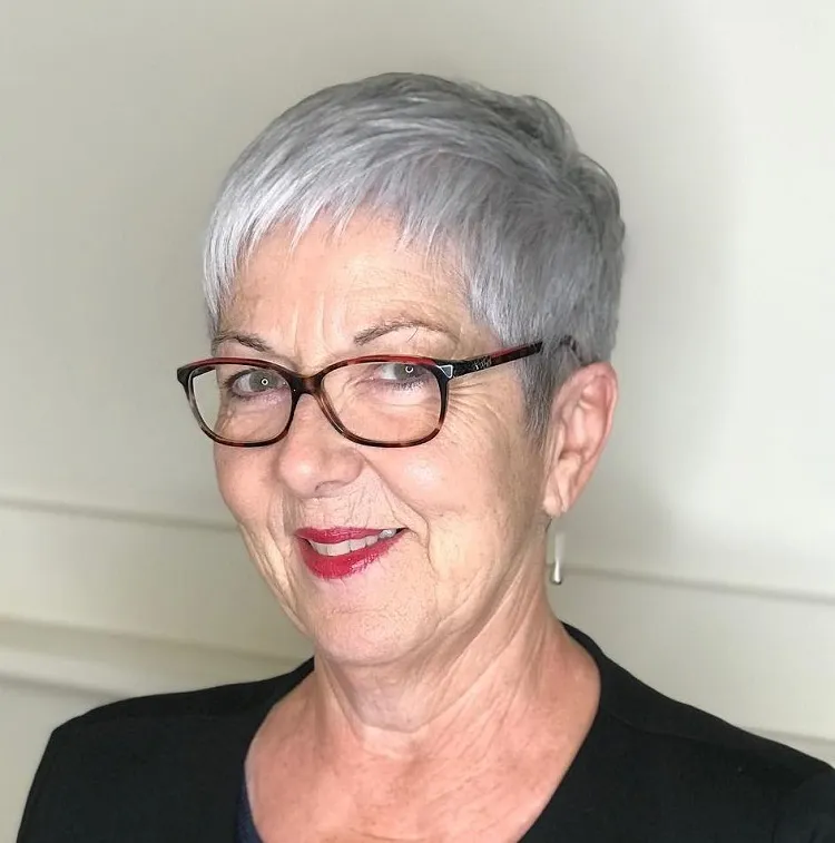 short hair style for over 70 with fine hair
