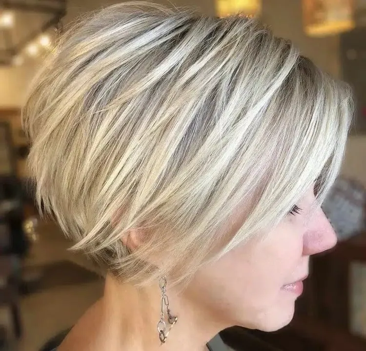 short tapered hairstyle for women over 50 fall 2023 trend
