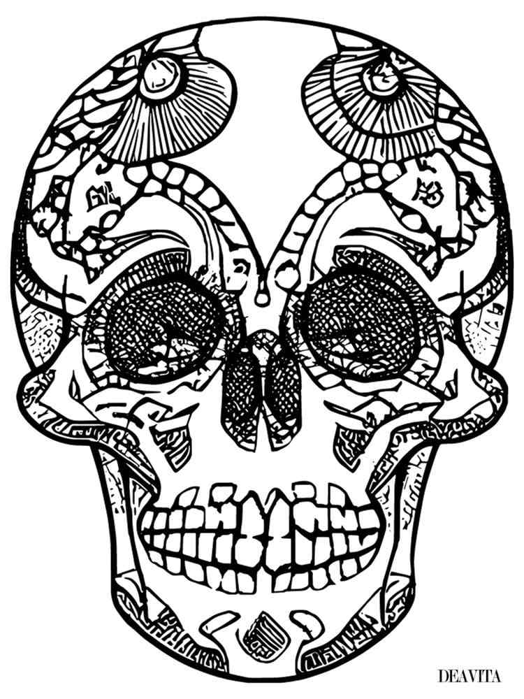 skull coloring to make an easy diy mask