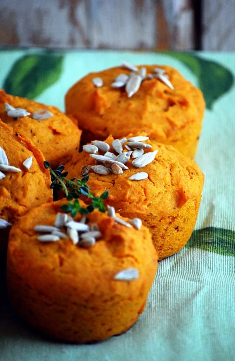 soft gluten free pumpkin spice muffin with carrots healthy halloween treat