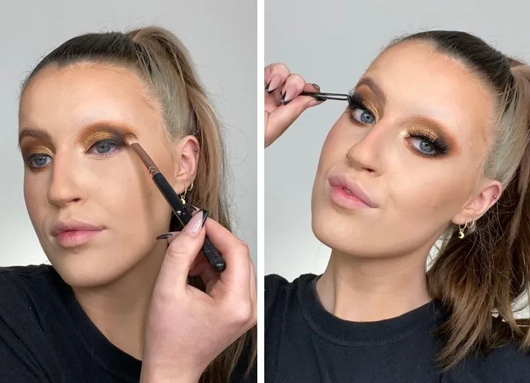 step by step glam skeleton makeup tutorial