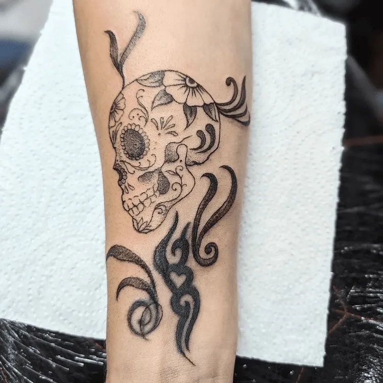 sugar skull tatto designs for men and women