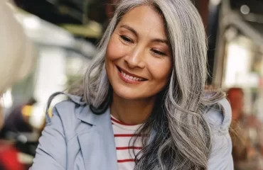 the best highlights for grey hair over 50