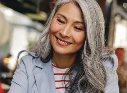 the best highlights for grey hair over 50