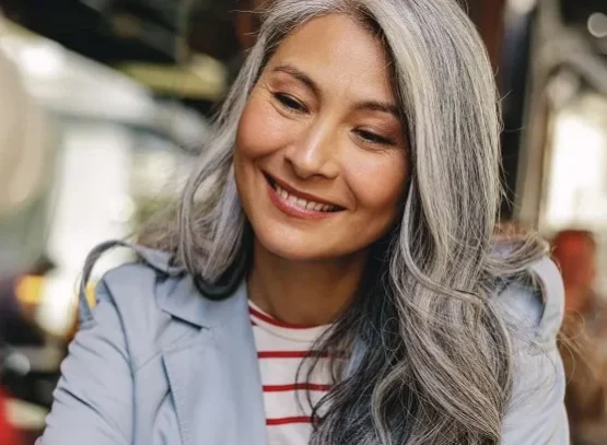 the best highlights for grey hair over 50