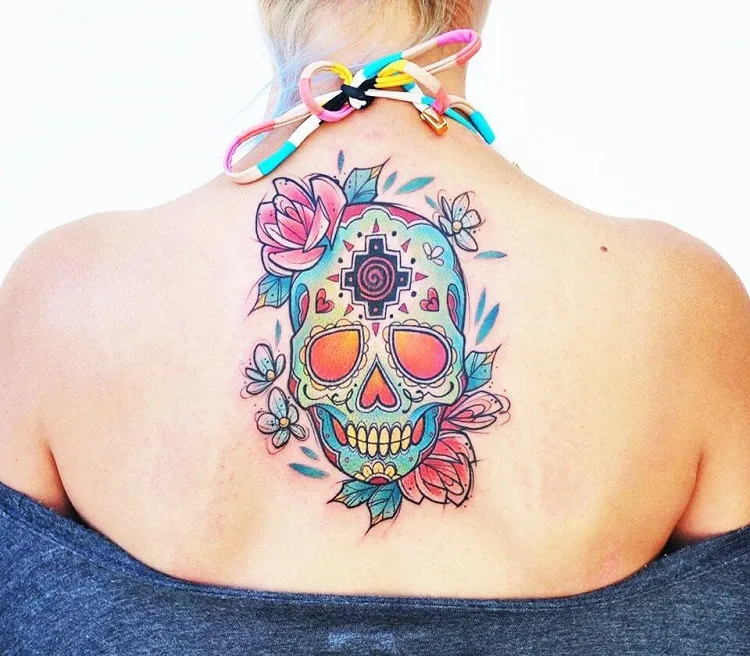 Sugar Skull Latino Tattoo - ₪ AZTEC TATTOOS ₪ Warvox Aztec Mayan Inca Tattoo  Designs