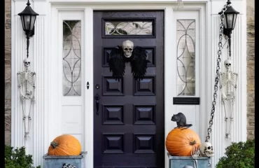 the easiest halloween front door decorations