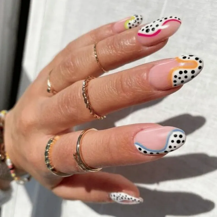 unique dot nails design