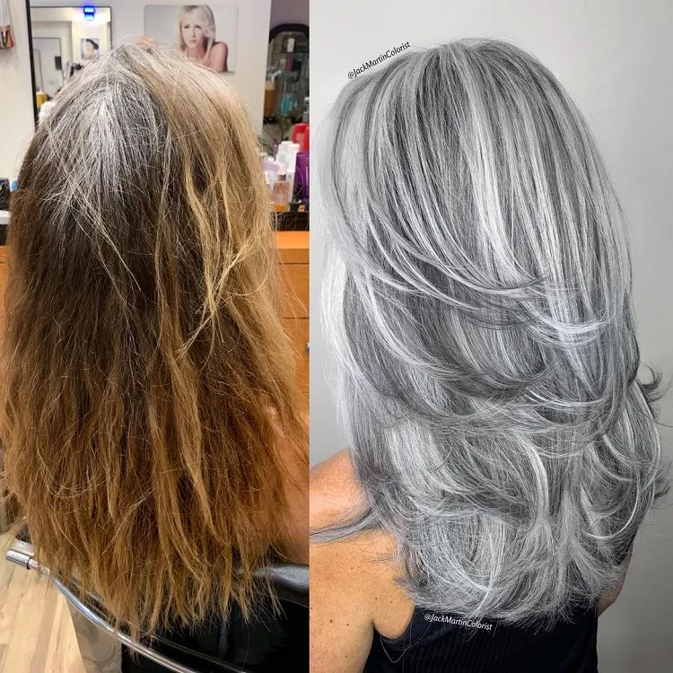 what color highlights are best for grey hair