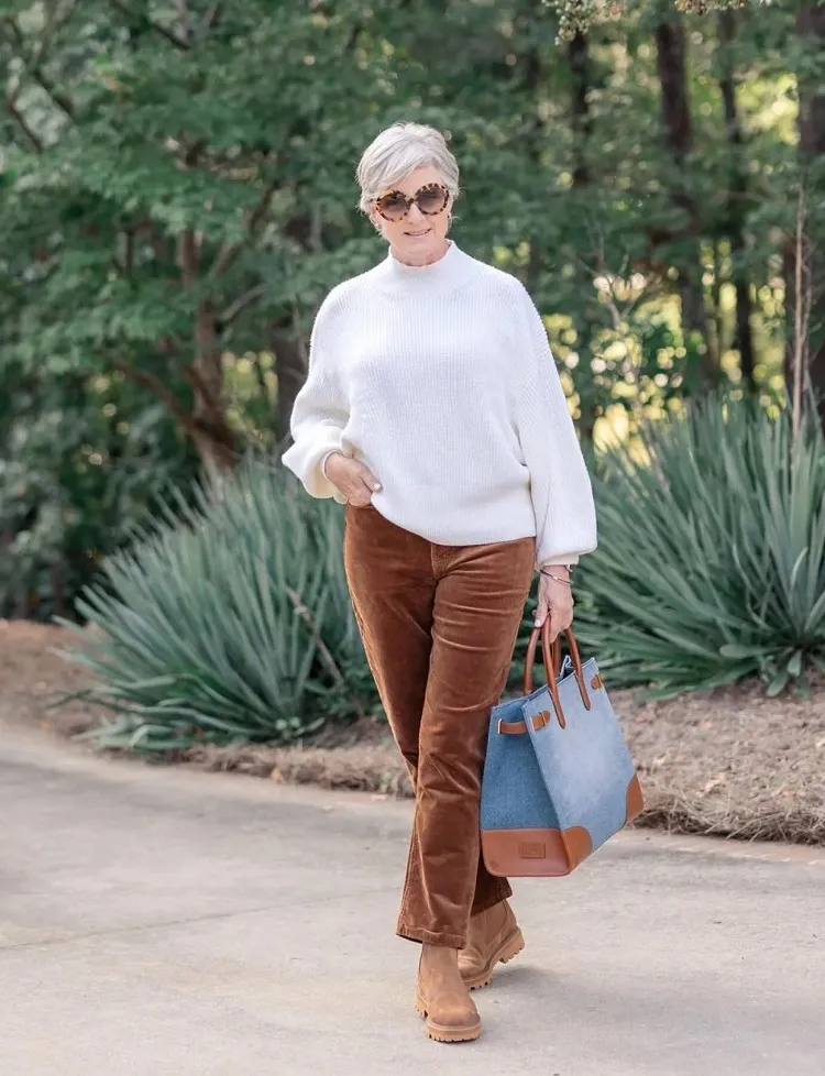 what to wear in fall for a 60 year old woman