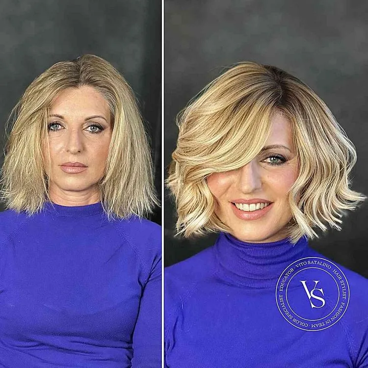 chin length bob for more body and volume