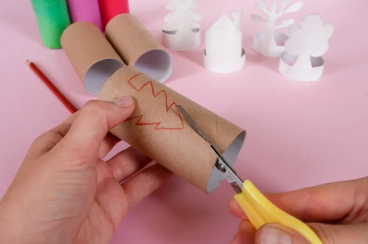christmas crafts with toilet paper rolls ideas diy tree