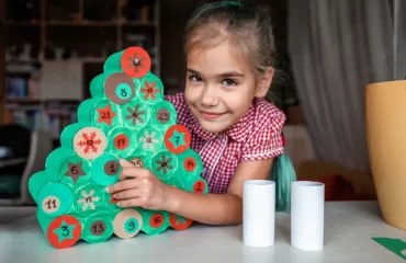diy advent calendar with paper roll tubes