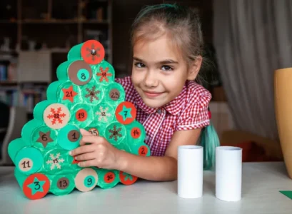 diy advent calendar with paper roll tubes