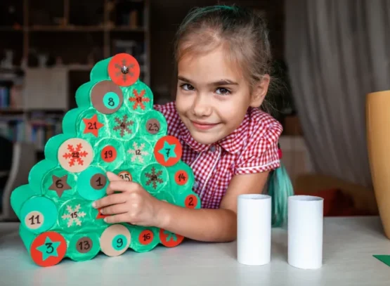 diy advent calendar with paper roll tubes
