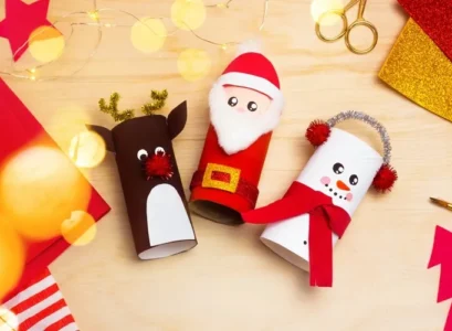 diy santa clause from toilet paper roll