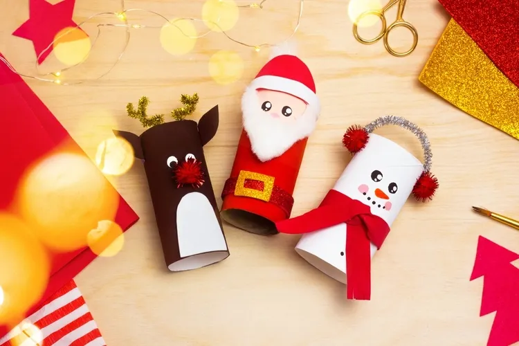 diy santa clause from toilet paper roll