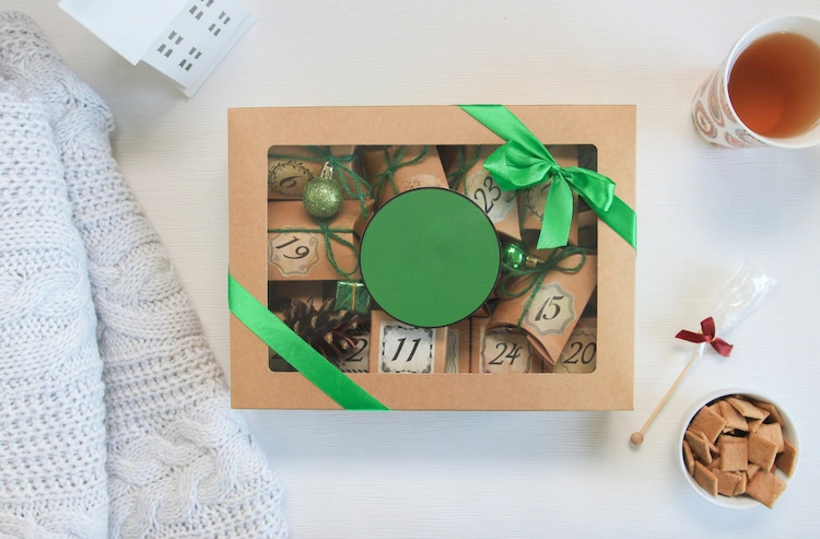 diy tea advent calendar using a tea box as a gift
