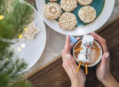 how to make snowmanfrom pretzel sticks and marshmallows